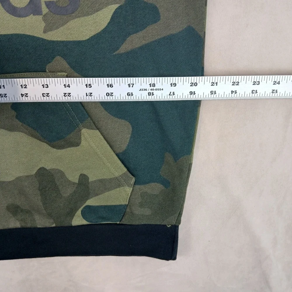 VTG Adidas Small Mens Sweater Hoodie Trefoil Camo 21x26
